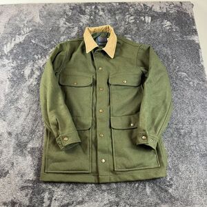 Pendleton Wool Barn Chore Hunting Green Corduroy Jacket Pockets Men's M*